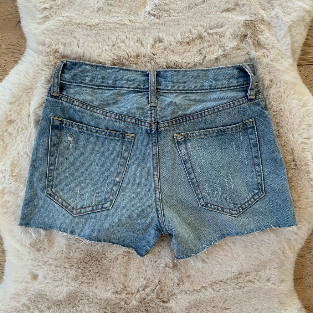 Free People Sofia Mid Rise Waves Shorts Size 24 - Picture 2 of 3